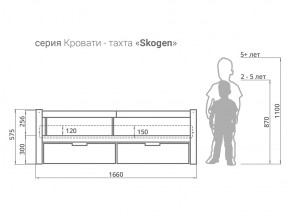 Кровать-тахта Svogen с ящиками и бортиком бежевый в Златоусте - zlatoust.mebel74.com | фото 3