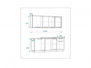 Кухонный гарнитур 11 Грецкий орех 1500 в Златоусте - zlatoust.mebel74.com | фото 2