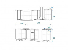 Кухонный гарнитур 13 Грецкий орех 1200*1800 левый в Златоусте - zlatoust.mebel74.com | фото 2