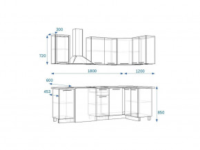 Кухонный гарнитур 13 Грецкий орех 1800*1200 правый в Златоусте - zlatoust.mebel74.com | фото 2