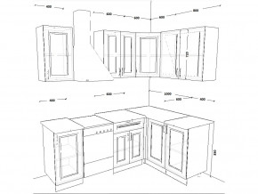 Кухонный гарнитур 2 Белый Вегас 1600х1400 мм в Златоусте - zlatoust.mebel74.com | фото 2