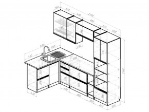 Кухонный гарнитур Амели мега прайм 1500х2700 мм в Златоусте - zlatoust.mebel74.com | фото 6