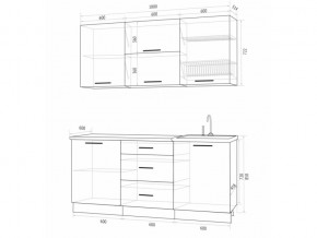 Кухонный гарнитур Флоренс Грин 1800 в Златоусте - zlatoust.mebel74.com | фото 3