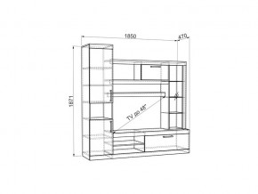 Мини-стенка Макси дуб сонома/белое дерево в Златоусте - zlatoust.mebel74.com | фото 2