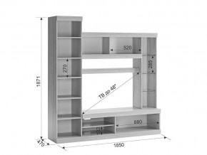 Мини-стенка Макси дуб сонома/белое дерево в Златоусте - zlatoust.mebel74.com | фото 4