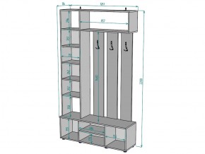 Прихожая с зеркалом V23_M в Златоусте - zlatoust.mebel74.com | фото 3