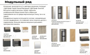 Прихожая Санти Белый/Дуб Крафт Золотой в Златоусте - zlatoust.mebel74.com | фото 2