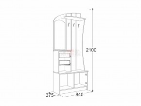 Прихожая Саша 20 венге-млечный дуб в Златоусте - zlatoust.mebel74.com | фото 2