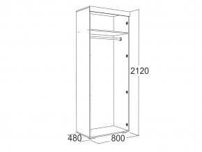 Шкаф 2-х дверный для одежды Ольга 19 в Златоусте - zlatoust.mebel74.com | фото 2