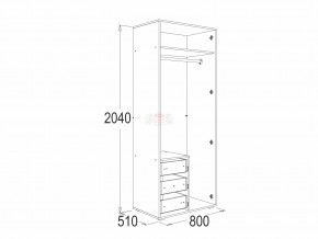 Шкаф 2-х дверный для одежды и белья Омега 16 в Златоусте - zlatoust.mebel74.com | фото 2