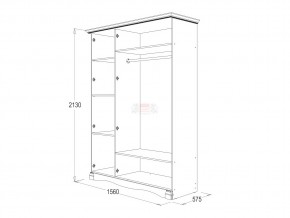 Шкаф 3-х дверный для одежды и белья Ольга 1н в Златоусте - zlatoust.mebel74.com | фото 2