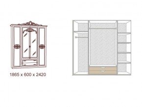 Шкаф 4-х дверный с зеркалами в Златоусте - zlatoust.mebel74.com | фото