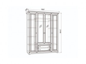 Шкаф 4-створчатый Белла в Златоусте - zlatoust.mebel74.com | фото 2