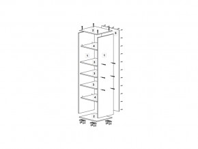 Шкаф 400 для белья (ДБ) ТМК Дуб млечный в Златоусте - zlatoust.mebel74.com | фото 2