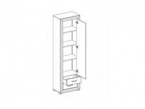 Шкаф B136-REG1D2S Мальта сибирская лиственница в Златоусте - zlatoust.mebel74.com | фото 2