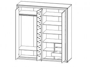 Шкаф B136-SZF4D Мальта сибирская лиственница в Златоусте - zlatoust.mebel74.com | фото 2