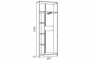 Шкаф для одежды Акварель НМ 013.02-02 М Капучино в Златоусте - zlatoust.mebel74.com | фото 2