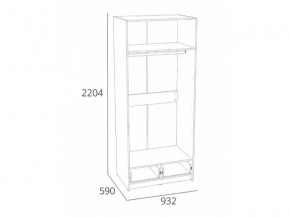 Шкаф для одежды Оттавия НМ 011.80 Антрацит в Златоусте - zlatoust.mebel74.com | фото 2