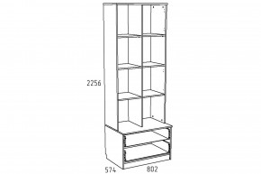 Шкаф комбинированный Акварель НМ 013.10 М Капучино в Златоусте - zlatoust.mebel74.com | фото 2