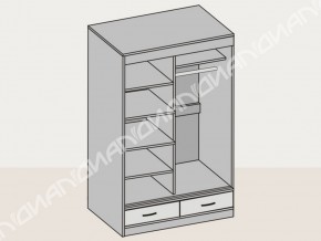 Шкаф-купе 2 двери, ящики 008 венге/дуб белфорт в Златоусте - zlatoust.mebel74.com | фото 2