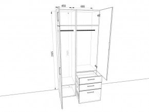 Шкаф распашной 1050Б Дуб крафт в Златоусте - zlatoust.mebel74.com | фото 2