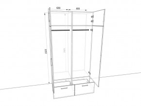 Шкаф распашной 1200К Антрацит в Златоусте - zlatoust.mebel74.com | фото 2