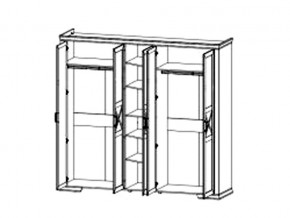 Шкаф SZF5D Марсель ясень снежный в Златоусте - zlatoust.mebel74.com | фото 2