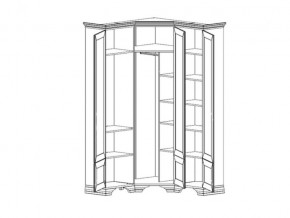 Шкаф угловой S320-SZFN5D Кентаки каштан в Златоусте - zlatoust.mebel74.com | фото 2