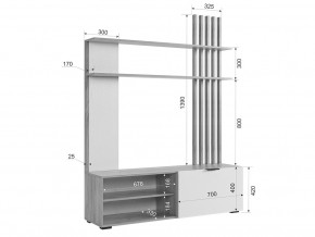 Стенка Бери дуб крафт золотой/графит в Златоусте - zlatoust.mebel74.com | фото 2