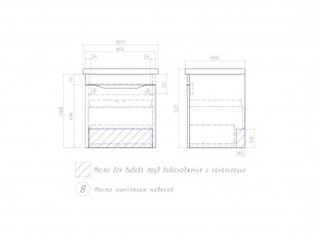 Тумба Grani 500-0-1 Фостер подвесная в Златоусте - zlatoust.mebel74.com | фото 2