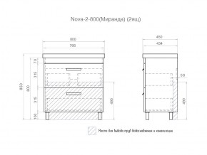 Тумба Nova 2-800 2 ящика Миранда в Златоусте - zlatoust.mebel74.com | фото 6