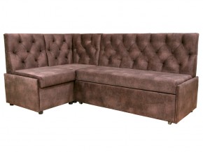 Угловой диван Призма каретная стяжка коричневый с коробами в Златоусте - zlatoust.mebel74.com | фото